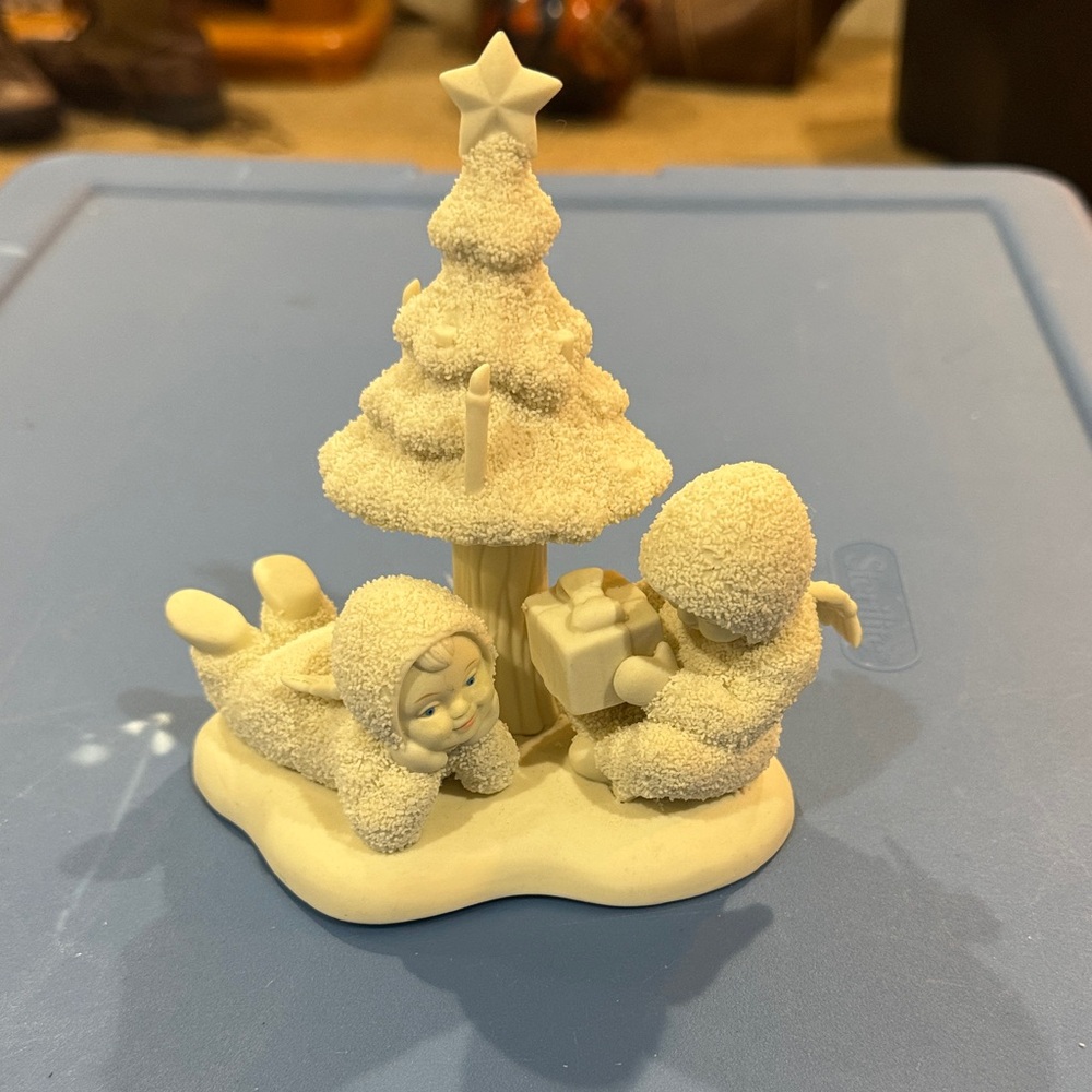 “Thank you” Dept 56 Ceramic Figurine Base - Ivory